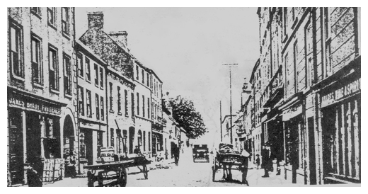 A sketch of Newry's Canal Street in the 'rare aul times'