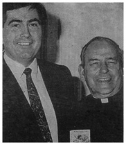 Former Armagh manager Joe Kernan with the late Tomas O'Fiaich.