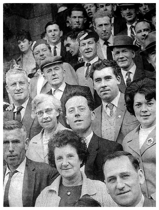 Arriving in dublin for the All-Ireland final in 1960 were these Down supporters.