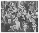 Optimistic Down supporters stage a march past Dublin's GPO en route to Croagh Park for the 1960 All-Ireland Final.