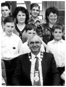 Long time advocate of the bridge at Narrow Water, P J Bradley picutured at the presentation of bravery awards.