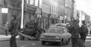British Army tank on Margaret Square after Bloody Sunday